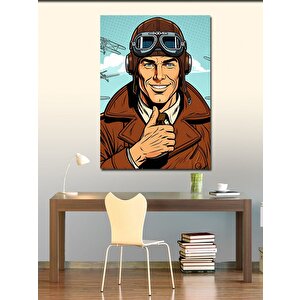 Kanvas Tablo Pilot Portresi 50x70 cm