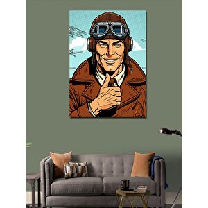 Kanvas Tablo Pilot Portresi 50x70 cm
