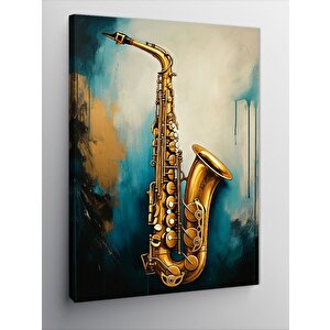 Kanvas Tablo Saksafon Çalan Müzisyen 70x100 cm