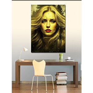 Kanvas Tablo Sarı Saçlı Kadın 50x70 cm