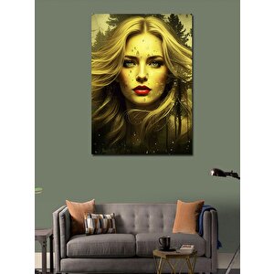Kanvas Tablo Sarı Saçlı Kadın 50x70 cm