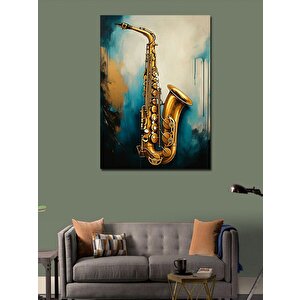 Kanvas Tablo Saksafon Çalan Müzisyen 100x140 cm