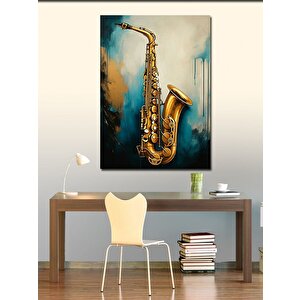 Kanvas Tablo Saksafon Çalan Müzisyen 50x70 cm