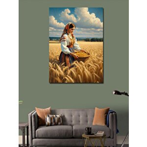 Kanvas Tablo Başak Tarlasındaki Kız 50x70 cm
