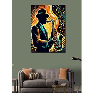 Kanvas Tablo Saksafon Çalan Adam 70x100 cm