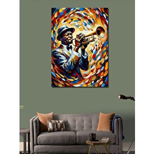Kanvas Tablo Neon Trompetçi 50x70 cm
