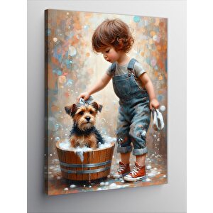Kanvas Tablo Sarışın Kadın Ve Universe 70x100 cm