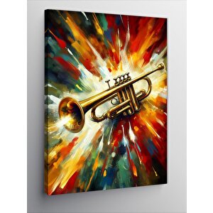 Kanvas Tablo Parlak Trompet Patlaması 50x70 cm