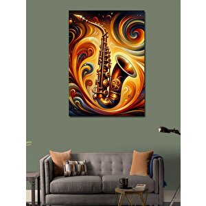 Kanvas Tablo Soyut Saksafon 50x70 cm