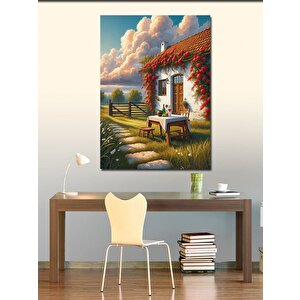 Kanvas Tablo Kır Evi 100x140 cm