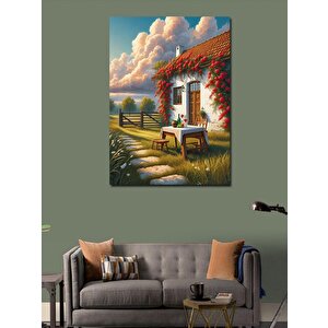 Kanvas Tablo Kır Evi 100x140 cm