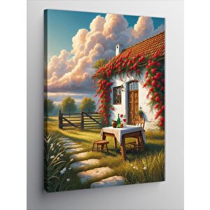 Kanvas Tablo Kır Evi 50x70 cm