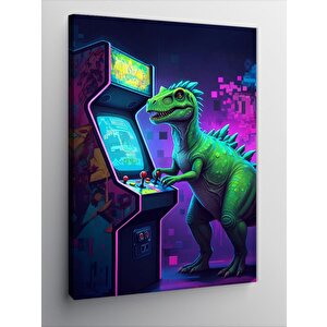 Kanvas Tablo Dinozor Arcade 70x100 cm