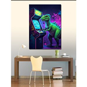 Kanvas Tablo Dinozor Arcade 70x100 cm