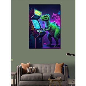 Kanvas Tablo Dinozor Arcade 70x100 cm