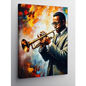 Kanvas Tablo Trompet Çalan Müzisyen 100x140 cm