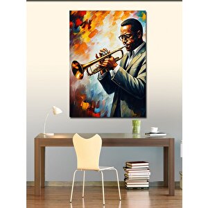 Kanvas Tablo Trompet Çalan Müzisyen 70x100 cm