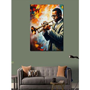 Kanvas Tablo Trompet Çalan Müzisyen 70x100 cm