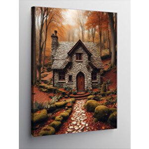 Kanvas Tablo Kır Evi 50x70 cm