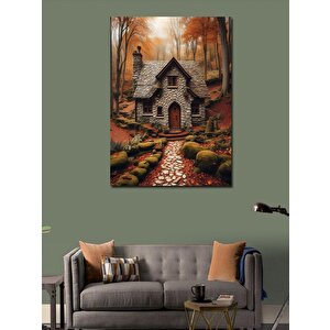 Kanvas Tablo Kır Evi 70x100 cm