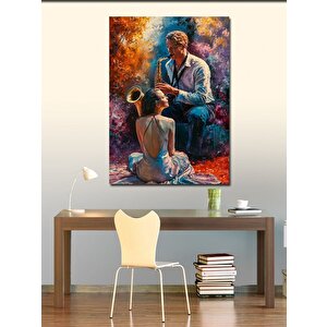 Kanvas Tablo Caz Yapan Adam Ve Dansçı Kadın 50x70 cm