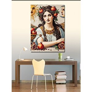 Kanvas Tablo Nar Taçlı Kadın 100x140 cm