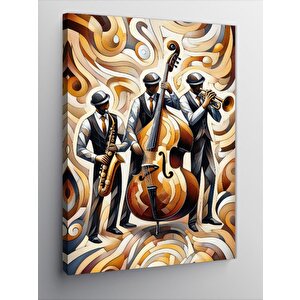 Kanvas Tablo Caz Müzisyenleri 100x140 cm
