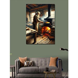 Kanvas Tablo Odun Fırını Ve Usta 100x140 cm