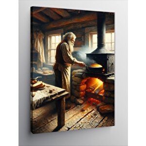Kanvas Tablo Odun Fırını Ve Usta 50x70 cm