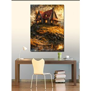 Kanvas Tablo Terk Edilmiş Ev 70x100 cm