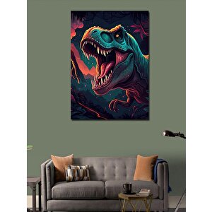 Kanvas Tablo Korkutucu Dinozor 70x100 cm