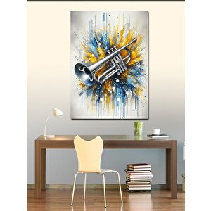 Kanvas Tablo Sarı Trompet Patlaması 50x70 cm