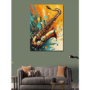 Kanvas Tablo Caz Trompeti 70x100 cm