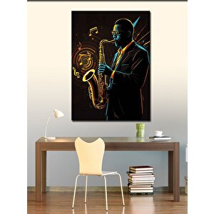 Kanvas Tablo Saksafon Çalan Adam 50x70 cm
