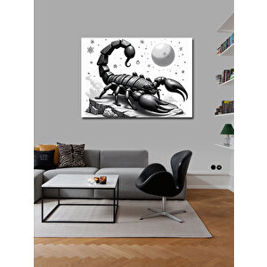 Kanvas Tablo Detaylı Akrep Çizimi 70x100 cm