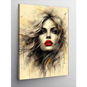 Kanvas Tablo Sarışın Kadın Portresi 50x70 cm