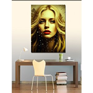 Kanvas Tablo Sarı Saçlı Kadın 50x70 cm