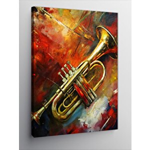 Kanvas Tablo Alevli Trompet 70x100 cm