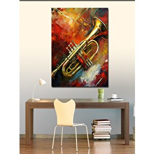 Kanvas Tablo Alevli Trompet 70x100 cm
