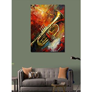 Kanvas Tablo Alevli Trompet 70x100 cm