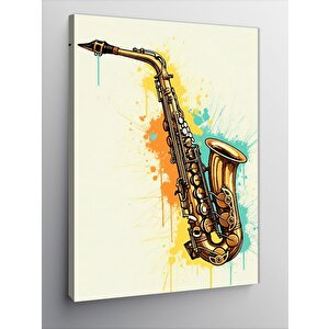 Kanvas Tablo Cazın Notaları (saksafon) 50x70 cm