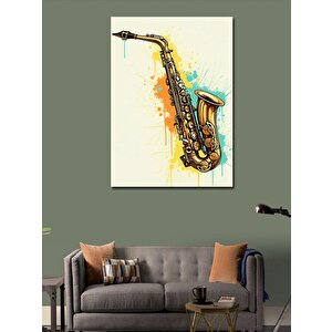Kanvas Tablo Cazın Notaları (saksafon) 50x70 cm