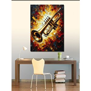 Kanvas Tablo Altın Trompet 70x100 cm