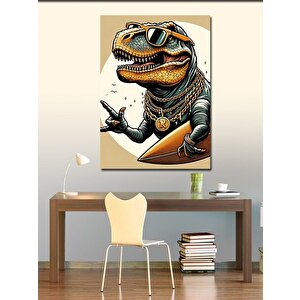 Kanvas Tablo Rapçi Dinozor 100x140 cm