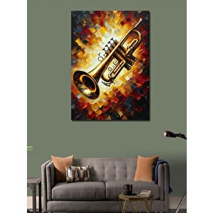 Kanvas Tablo Altın Trompet 100x140 cm