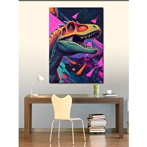 Kanvas Tablo Dinozor Partisi 100x140 cm