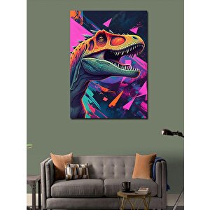 Kanvas Tablo Dinozor Partisi 100x140 cm