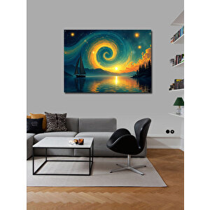 Kanvas Tablo Renkli Galaksi Döngüsü Çizimi 50x70 cm