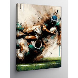 Kanvas Tablo Futbol Oyuncularının Çarpışması 70x100 cm