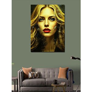 Kanvas Tablo Sarışın Kadın Portresi 100x140 cm
